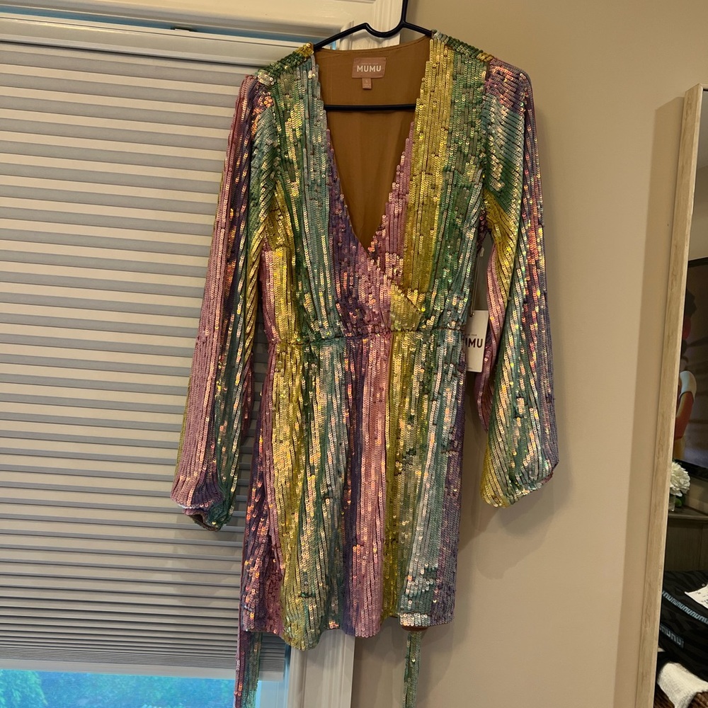 Brand new never worn with tags show me your mumu multicolor dress